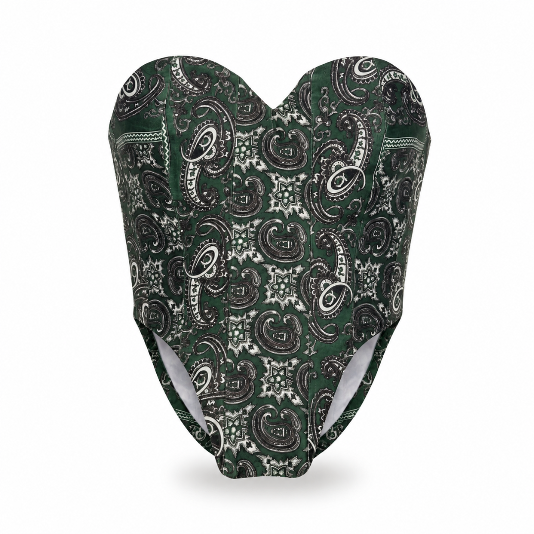 Paisley Corset Verde | Samira & Regeane